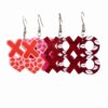 Wholesale Hollow Lips XOXO English Letter Valentine's Day Acrylic Earrings