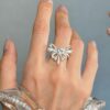 O1CN01bQ6Doe1NYbfnVXt1U_6000000001582-0-cib Wholesale Medieval Style Vintage Bow Heart Zircon Transformation Ring Accessible Luxury Niche High-End Open Ring for Women