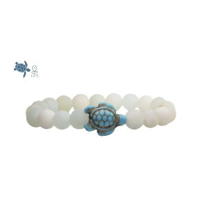 White frosted turtle bracelet