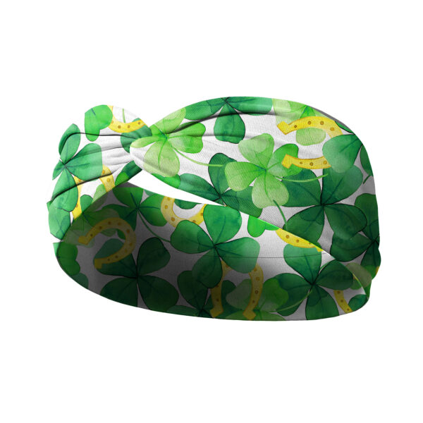 Wholesale St. Patrick's Day clover print cross headband