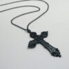 Wholesale Large Gothic Dark Black Cross Necklace