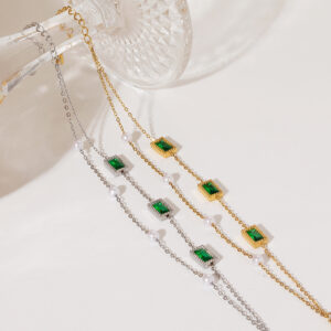 Wholesale Stainless Steel Women's Rhinestone Bracelet