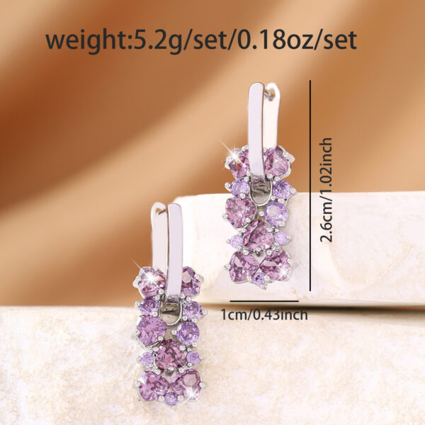 Wholesale Cross-Border Hot-Selling Ins Sweet Temperament Zircon Earrings Versatile High-End Women's Ear Jewelry