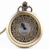 Wholesale Hollow out retro quartz watch flip top large gold pocket watch