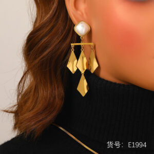 E1994 (Earring Two) / Wholesale stainless steel jewelry (customization available)