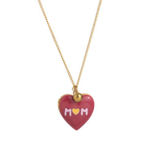 Purple mom love necklace