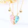 Wholesale Best Friend Necklace Set Magnet Pair of Sequins Onion Powder Glue
