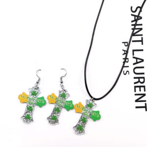 Cross Earrings Pair Necklace