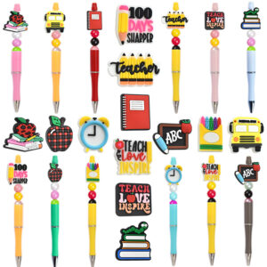 Wholesale Random 100pcs Cartoon School Loose Beads High-Value Focal Beads