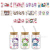Wholesale Hello Kitty Hello Kitty UV DTF transfer crystal transparent sticker waterproof scratch-resistant cartoon wholesale cross-border