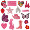 Wholesale Pink Love Butterfly Embroidery DIY Patches