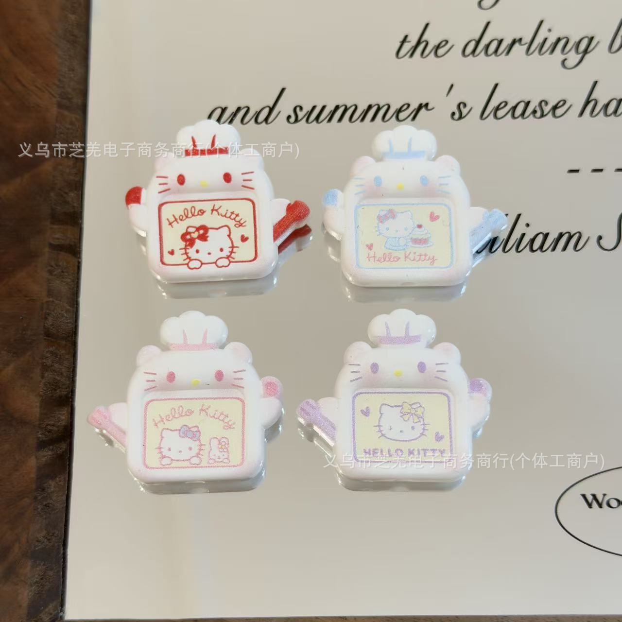 Wholesale Chef Hat Cartoon Cat Bread Maker Acrylic Beads