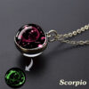 Wholesale Luminous Zodiac Starry Sky Glass Ball Necklace