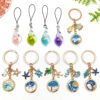 Wholesale Ocean Sea Star Beach Coconut Tree Conch Turtle Metal Keychain
