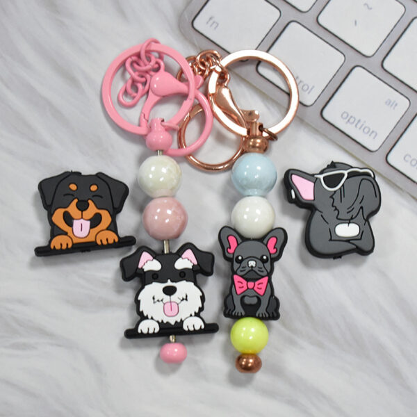 Wholesale Random 100pcs Shiba Inu Dog Cartoon Focal Beads