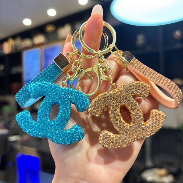 Wholesale Stylish Rhinestone-Embellished Letter Keychain OLY Exclusive