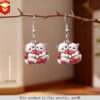 Wholesale Cute Cat Valentine's Day Acrylic Earrings