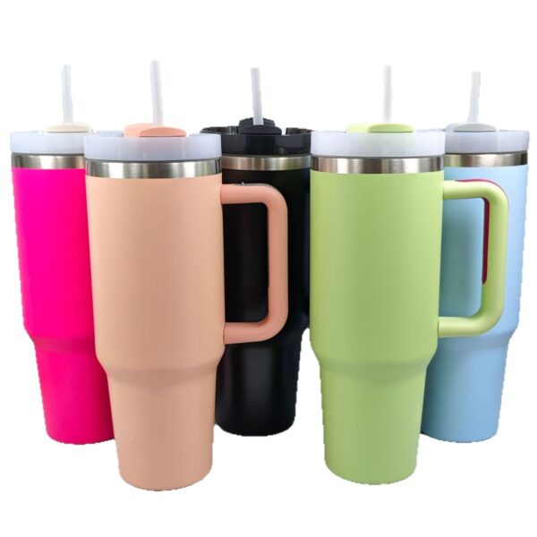 Wholesale 40oz Car Cup Large Capacity 304 Stainless Steel Convenient Handle Ice Cooler Insulated Cup