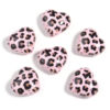 Wholesale Acrylic Colorful Leopard Print Heart Beads DIY Handmade Jewelry Beading Material Accessories