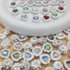 Wholesale Alloy Heart-Shaped Heart Eight-Hole Multi-Color Spacer Crystal Beads