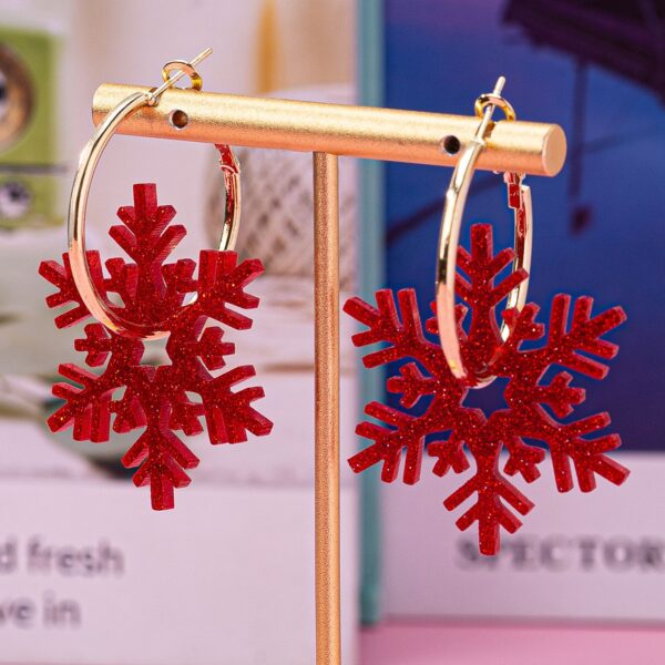 O1CN01bil4OW2F774KkxHi6_2217900038832-0-cib Wholesale Red Snowflake Christmas Acrylic Earrings