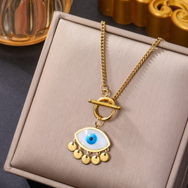 Wholesale Demon Eye Titanium Steel Necklace for Women