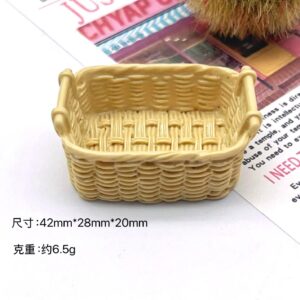 Woven basket beige