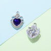 Wholesale Crown Love Colored Gemstone Pendant with Diamonds
