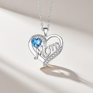 White gold light blue diamond