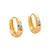 Wholesale Niche Enamel Zircon Earrings