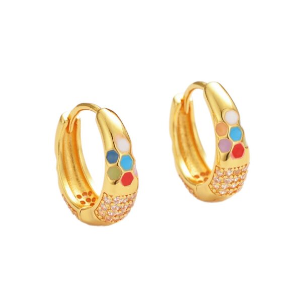 Wholesale Niche Enamel Zircon Earrings