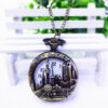 Wholesale Flip back retro scenic spot commemorative pocket watch