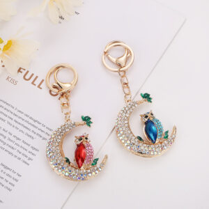 O1CN01bnbPb927Kq2rGKfXq_2218648477779-0-cib Wholesale Cute Diamond-studded Moon Bear Keychain Owl