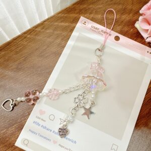 25a77 four-leaf clover wind chime [pink]