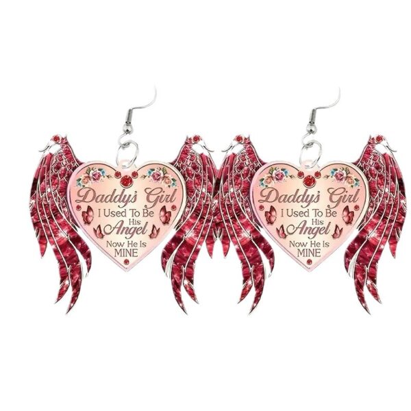 Wholesale Valentine's Day Love Wings Acrylic Earrings