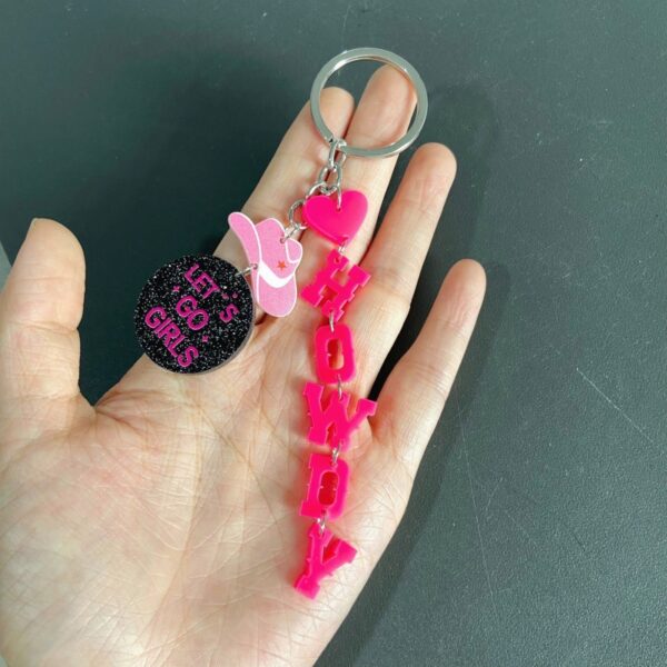 Wholesale American Festival Western Letter Acrylic Keychain