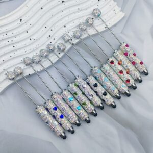Wholesale DIY Touchscreen Rhinestone Heart Beaded Pen