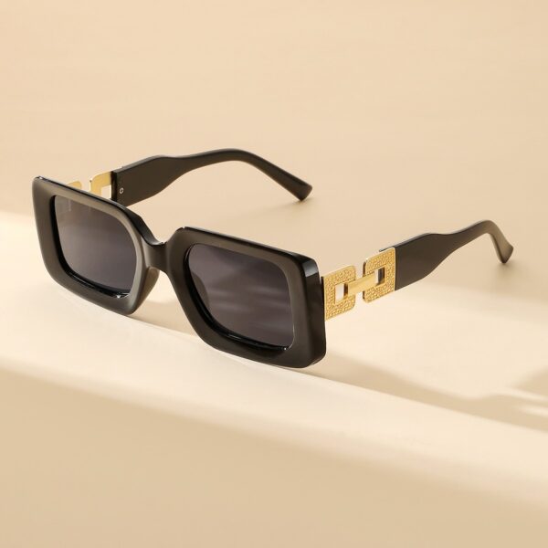 Wholesale Diamond chain rectangular small frame street photography sunglasses