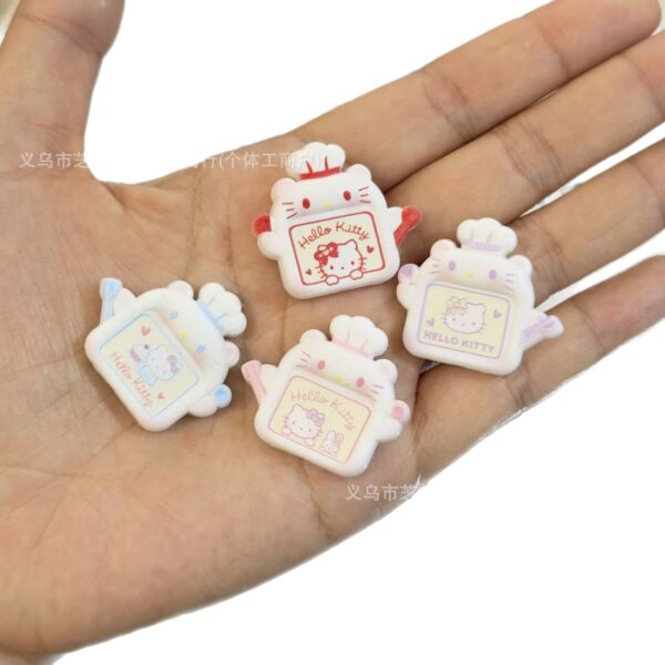Wholesale 10pcs Chef Hat Cartoon Cat Bread Maker Acrylic Beads