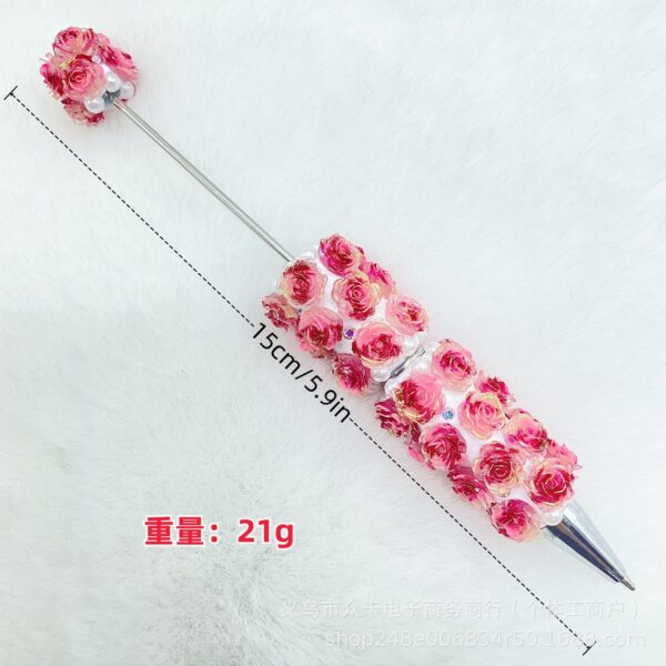 Wholesale Colorful Rose Heavy Industry Beadable Pens
