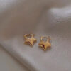 Wholesale creative personality simple smooth five-pointed star earring