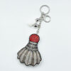 Wholesale fashion tassel bag rhinestone feather badminton keychain