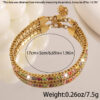 Wholesale Three layer color diamond titanium steel bracelet
