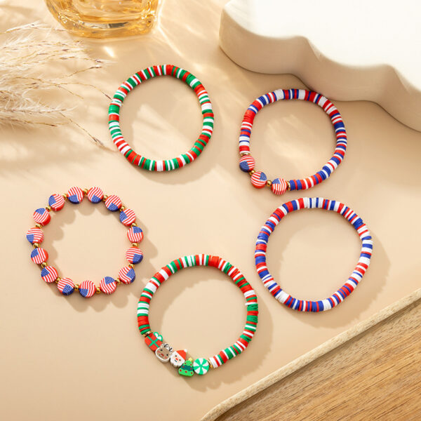 Wholesale Independence Day bracelet red and white hand jewelry