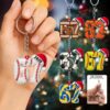 Wholesale Ball 67 Pendant Acrylic 2D Plane Christmas Pendant Keychain
