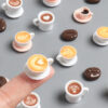 Wholesale Resin miniature coffee cup plate and saucer set