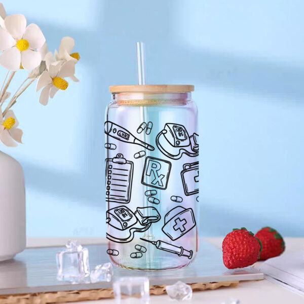 Wholesale Uv Transfer Sticker Glass C Crystal Label Crystal Sticker Exclusive for 16oz Glass C Special Sticker 23Cmx11Cm