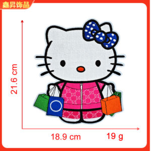 Hot melt glue*rose red*animal*bag kitty*height 21.6*18.9cm