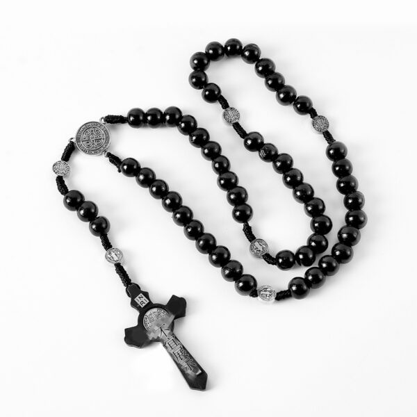 Wholesale Natural cross pine prayer bead necklace