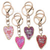 Wholesale printing English love alloycharacter key chain
